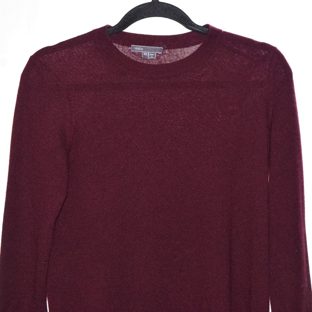 Vince Women (XS) Burgundy Cashmere Wool